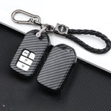 Carbon Style Car Key Fob Case Cover for 2016-2019 Honda Civic Odyssey CRV Pilot HRV Accord Fit