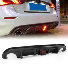 Load image into Gallery viewer, Carbon Style Rear Bumper Lip Diffuser W/ LED Light 2014-2016 Infiniti Q50